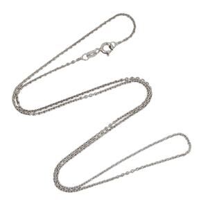 Estate Italy Sterling Silver 925 1.3mm Cable Link Chain Necklace 18"